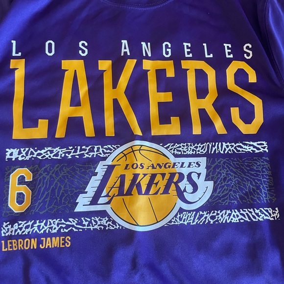 NBA LeBron James #6 Los Angeles Lakers Performance Shirt, Size Medium - Picture 2 of 7